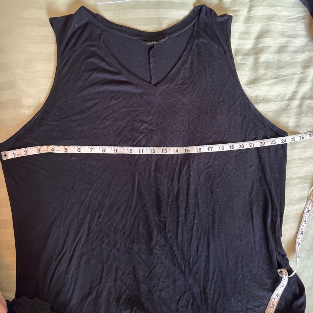 Apt. 9 Black Sleeveless Long Swing Tank Size 2X - Picture 6 of 8